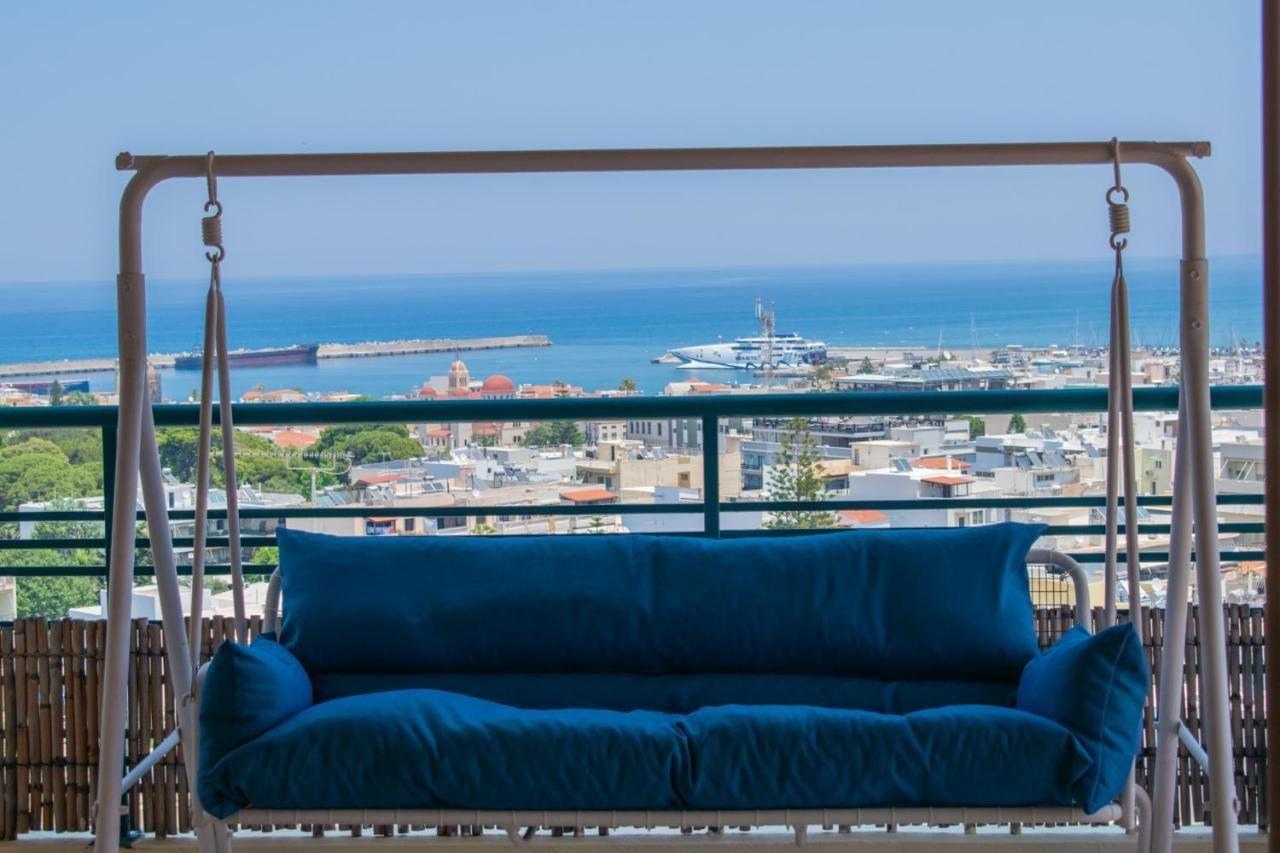 Rooftop With Sea View In Central Rethymno Bagian luar foto