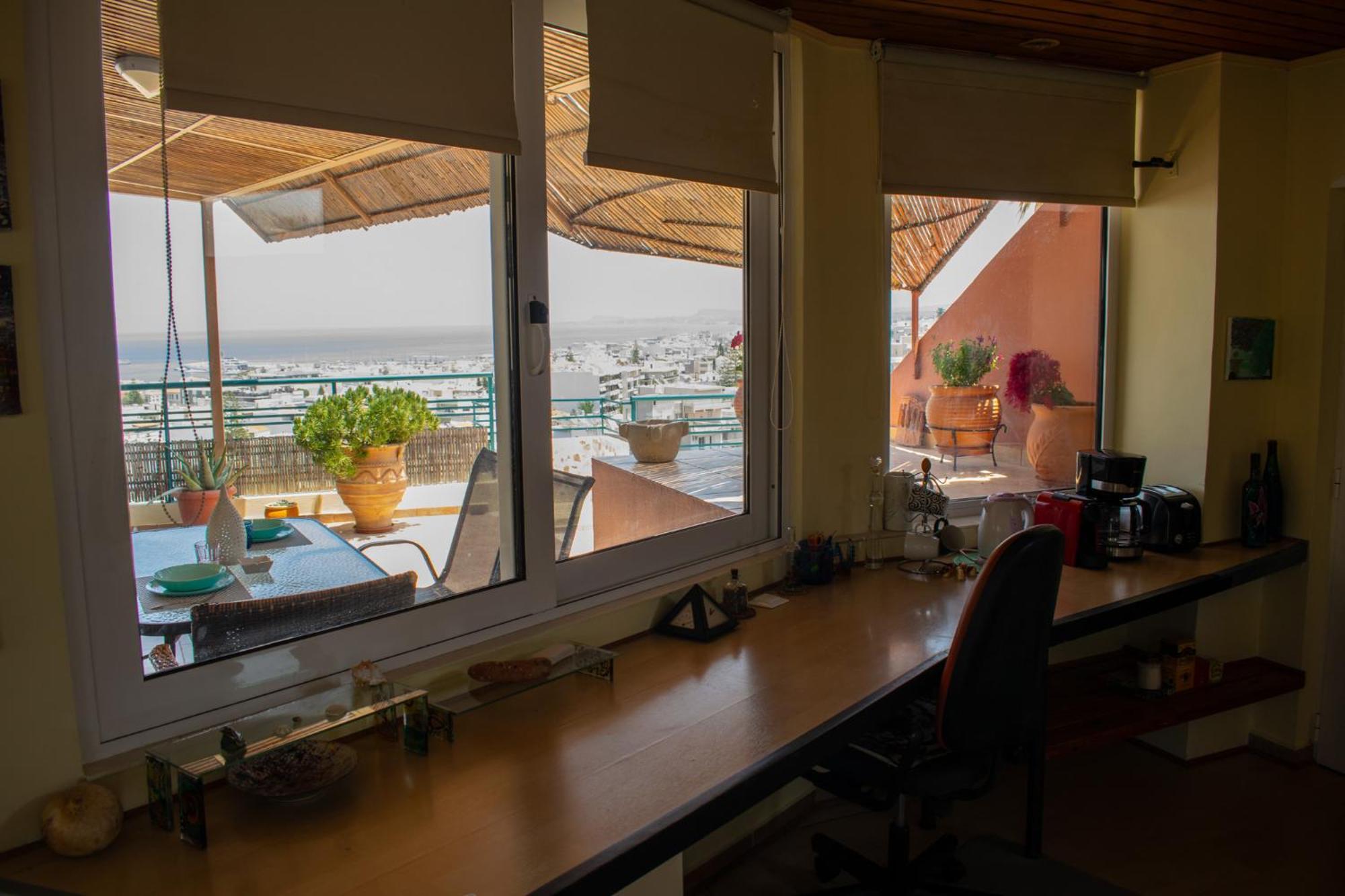 Rooftop With Sea View In Central Rethymno Bagian luar foto